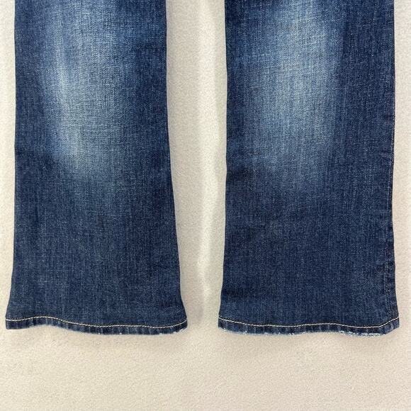 Miss Me Jeans Women's Size 27(4)Signature Boot Crystal Metallic Stitching Bling - Picture 11 of 15